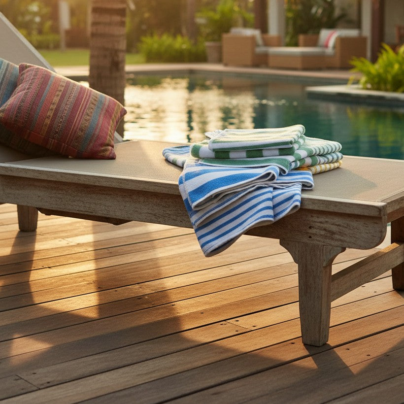 GOT Collection Tropical Stripe Pool Towels