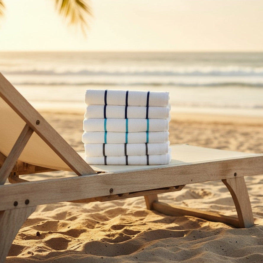 GPH Collection Horizontal Stripes Pool Towels